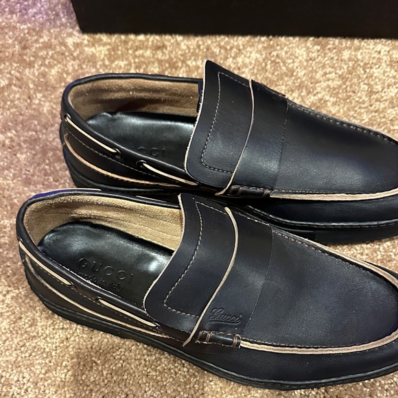 Gucci Men\'s Black Leather Slip-On Loafers main image 14